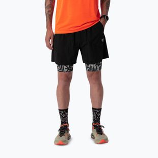 Pantaloni scurți de alergare pentru bărbați DYNAFIT Trail 2IN1 black out overcast