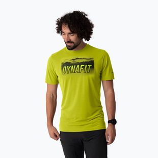 Tricou de trekking pentru bărbați DYNAFIT Transalper Graphic golden lime/5a30