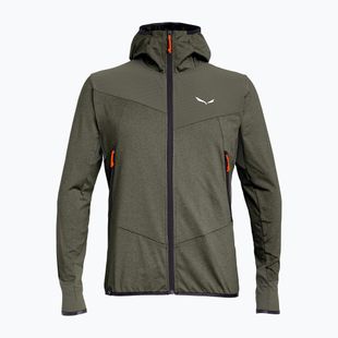 Bluză de trekking pentru bărbați Salewa Agner Hybrid PL/DST FZ Hoody faded green melange/0910