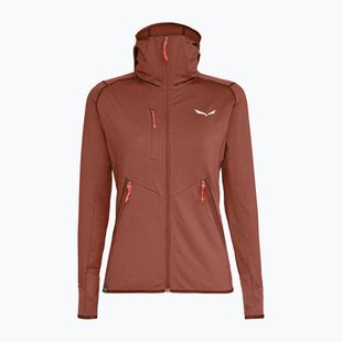 Bluză de trekking pentru femei Salewa Agner Hybrid PL/DST FZ Hoody etruscan red melange
