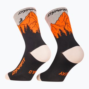 Șosete DYNAFIT Traverse Crew black out ultra orange/4220