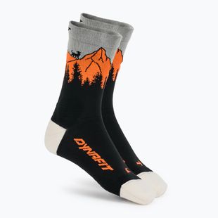 Șosete DYNAFIT Traverse Crew black out ultra orange/4220