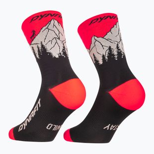 Șosete DYNAFIT Traverse Crew black out ultra coral/6a10