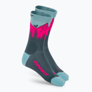 Șosete DYNAFIT Traverse Crew cinder pink glo/6070