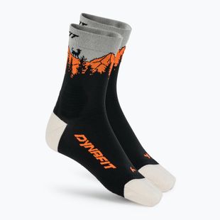 Șosete de schi DYNAFIT Traverse Mid black out ultra orange/4220