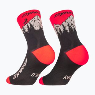 Șosete de schi DYNAFIT Traverse Mid black out ultra coral/6a10