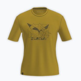 Tricou pentru bărbați Salewa Eagle Geometric olive oil
