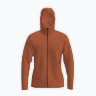 Bluză de trekking pentru bărbați Salewa Puez Rocca Polarlite Hood Bombay Brown