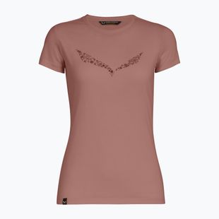 Tricou pentru femei Salewa Solid Dry desert pink