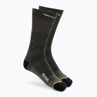 Șosete pentru bărbați Salewa Ortles AM Crew dark olive
