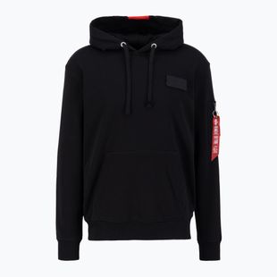 Bluză pentru bărbați Alpha Industries Red Stripe Hoodie black