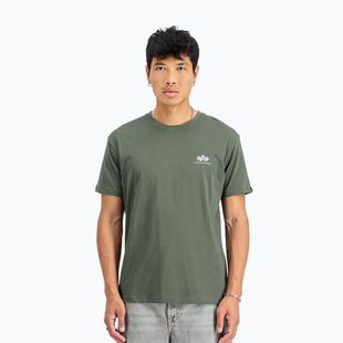 Tricou pentru bărbați Alpha Industries Basic Small Logo dark olive