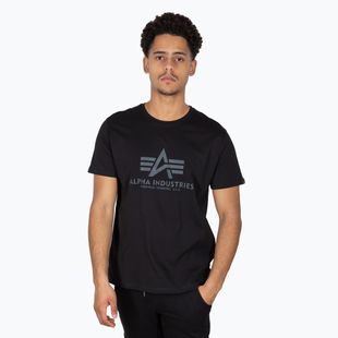 Tricou pentru bărbați Alpha Industries Basic Rainbow Reflective black