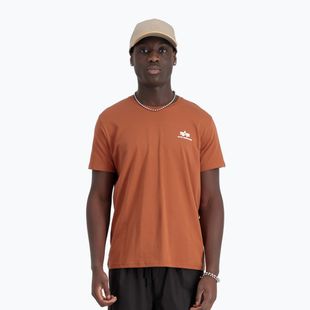 Tricou pentru bărbați Alpha Industries Basic Small Logo hazel brown