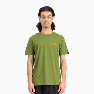Tricou pentru bărbați Alpha Industries Basic Small Logo moss green