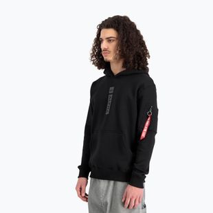 Bluză pentru bărbați Alpha Industries Puff Print Hoodie black