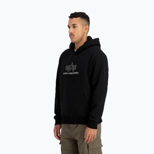Bluză pentru bărbați Alpha Industries Basic Hoodie TPU black/chrome