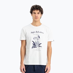 Tricou pentru bărbați  Alpha Industries Hawaii white