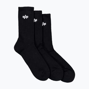 Șosete pentru bărbați Alpha Industries Basic 3 perechi black