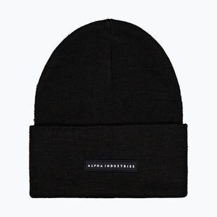 Căciulă Alpha Industries Rubber Logo Beanie black