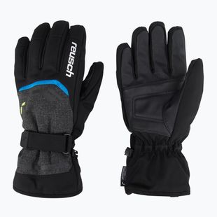 Mănuși de schi Reusch Primus R-Tex XT black melange/safety yellow/brilliant blue