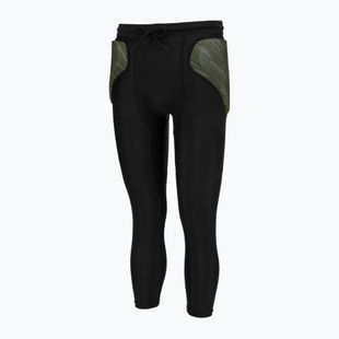 Pantaloni de portar Reusch Padded Eco Short 3/4 black/desert green