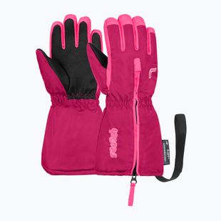 Mănuși de schi pentru copii Reusch Tom fuchs purp/knockout pink