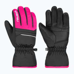 Mănuși de schi pentru copii Reusch Alan Junior black/pink glo
