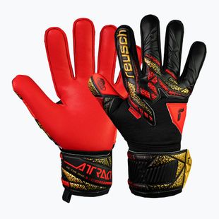 Mănuși de portar Reusch Attrakt Silver black/gold/fiery red