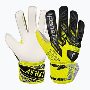 Mănuși de portar pentru copii Reusch Attrakt Solid Junior safety yellow/silver
