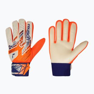 Mănuși de portar pentru copii Reusch Attrakt Starter Solid Junior shocking orange/energize blue