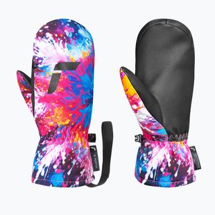 Mănuși de schi pentru copii Reusch Carter R-Tex XT Junior mănuși tip mufă black/multicolor snowflake