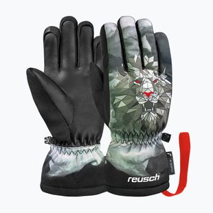 Mănuși de schi pentru copii Reusch Carter R-Tex XT blck/silver/fluo red
