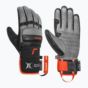 Mănuși de schi pentru bărbați Reusch Alpine Master black/silver/fluo red