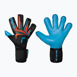 Mănuși de portar Reusch Attrakt Aqua Evolution black/shocking orange/aqua blue