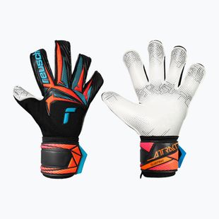 Mănuși de portar Reusch Attrakt Advance Evolution Glueprint black/aqua blue/shocking orange