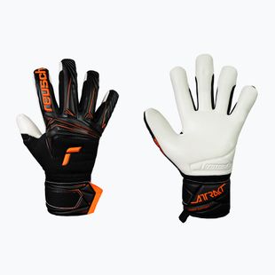 Mănuși de portar Reusch Attrakt Advance Finger Support black/shocking orange