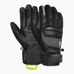 Mănuși de schi Reusch Profi SL black/dark granite/safety yellow