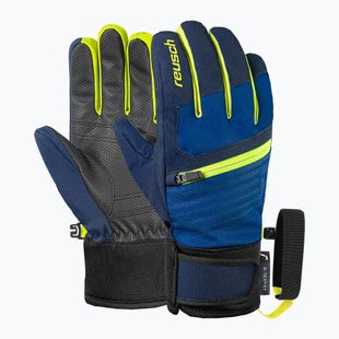 Mănuși de schi pentru copii Reusch Leo R-Tex XT black/imperial blue/safety yellow