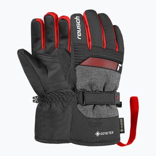 Mănuși de schi pentru copii Reusch Rocket GORE-TEX black/black melange/fire red