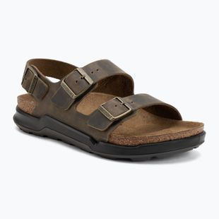 Sandale pentru bărbați BIRKENSTOCK Milano Crosstown Oiled Leather Regular faded khaki