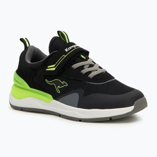 Pantofi pentru copii KangaROOS KD-Gym EV jet black/neon yellow
