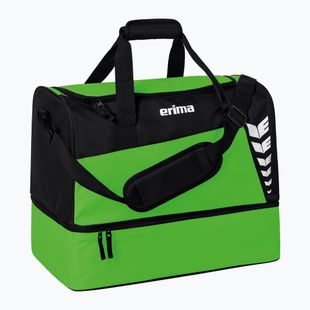 Geantă de antrenament ERIMA Six Wings Sports Bag With Bottom Compartment 35 l green/black