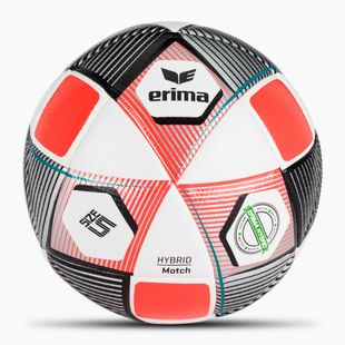 Minge de fotbal ERIMA Hybrid Match silver/fiery-coral mărime 5