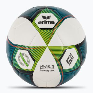 Minge de fotbal ERIMA Hybrid Training 2.0 mykonos blue/lime mărime 5