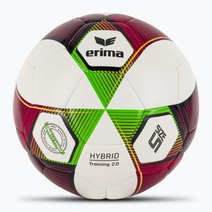 Minge de fotbal ERIMA Hybrid Training 2.0 red/green gecko mărime 5