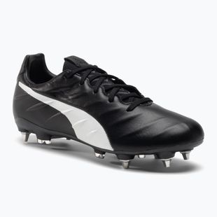 PUMA King Platinum 21 MXSG ghete de fotbal pentru bărbați negru și alb 106545 01