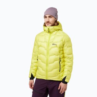 Geacă de puf pentru bărbați Jack Wolfskin Alpspitze Down Hoody firefly