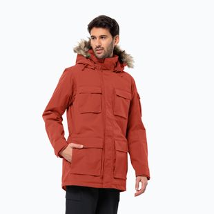 Geacă cu puf pentru bărbați Jack Wolfskin Glacier Canyon Parka intense rust