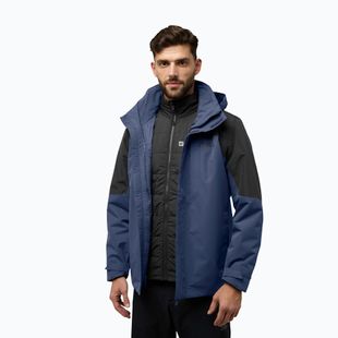 Jachetă 3w1 pentru bărbați  Jack Wolfskin Romberg 3In1 midnight sky